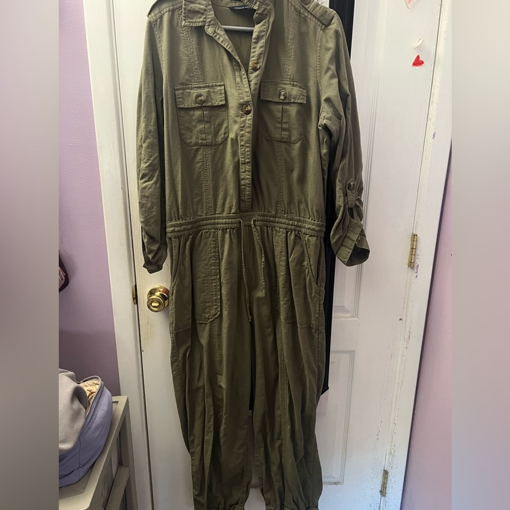 American Eagle Outfitters Khaki Utility one piece